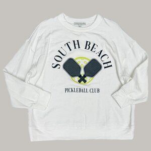 GREEN ENVELOPE Uni-Sex NWOT South Beach Pickleball Club Crew Sweatshirt | Size S